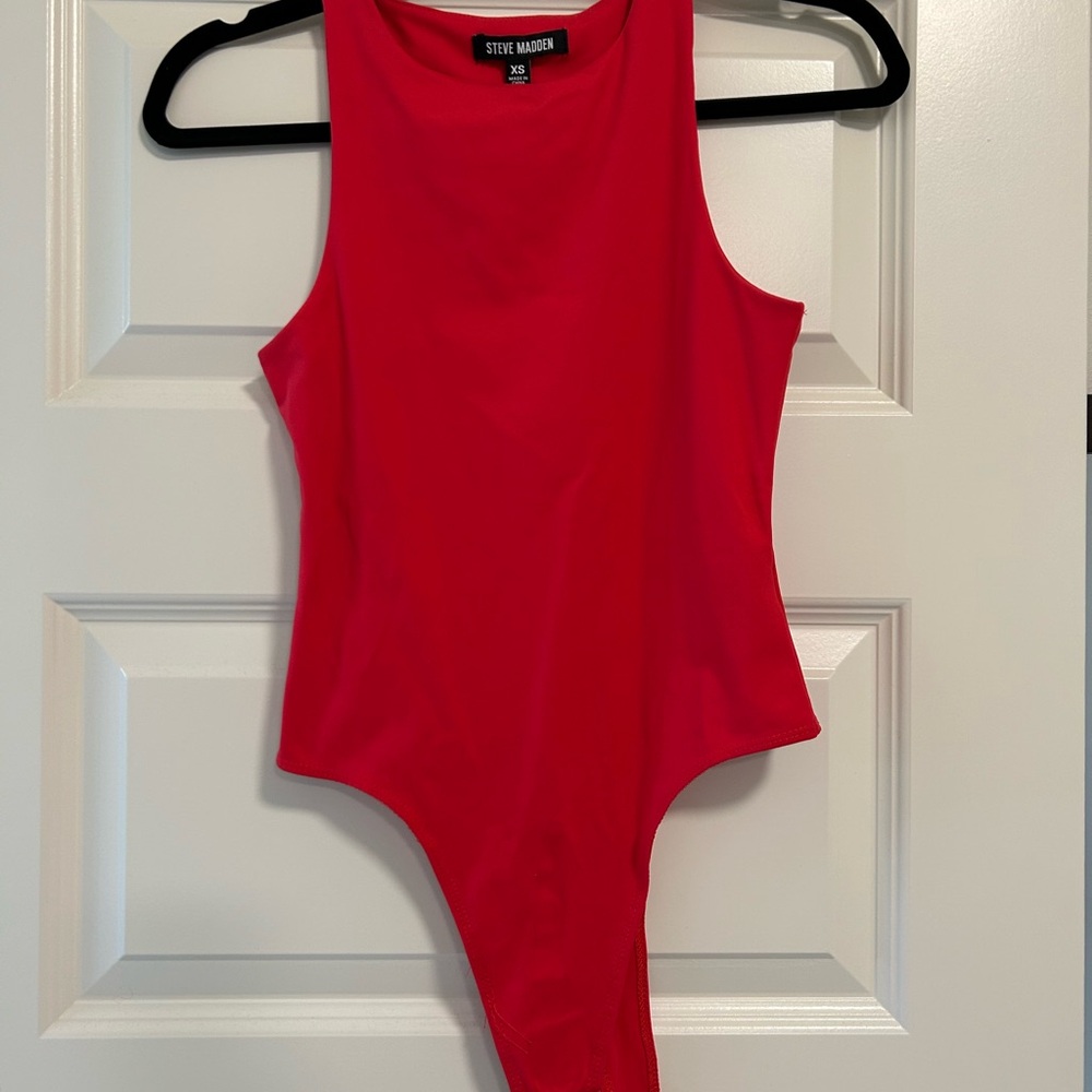 Steve Madden Red Bodysuit Classic Design